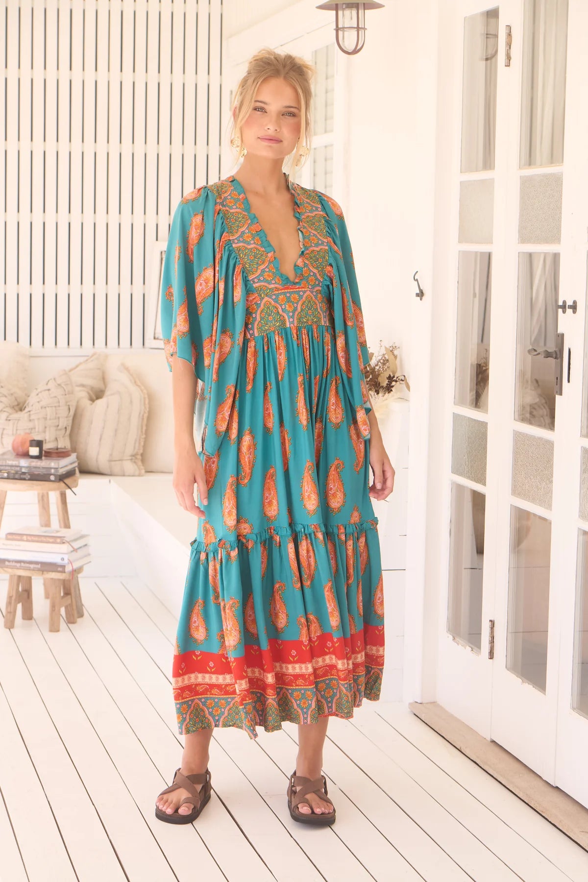 Raya Kaftan Maxi Dress ~ Melody print