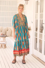 Raya Kaftan Maxi Dress Melody print