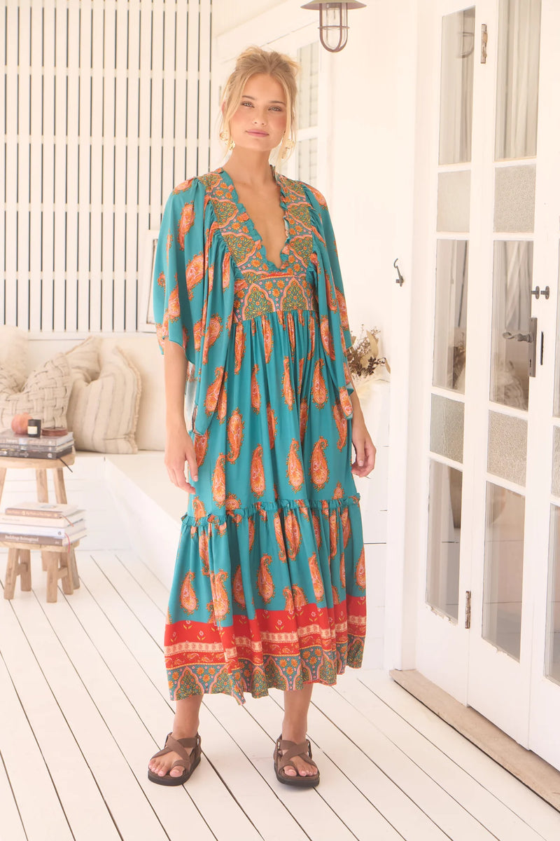 Raya Kaftan Maxi Dress Melody print