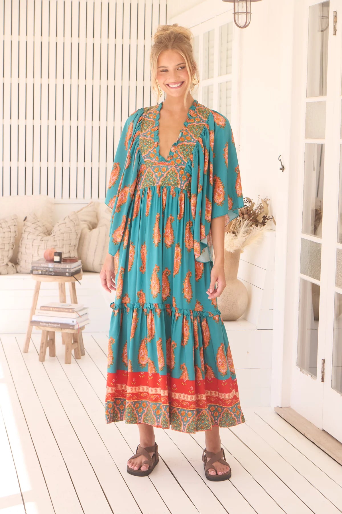 Raya Kaftan Maxi Dress ~ Melody print