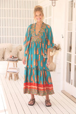 Raya Kaftan Maxi Dress Melody print