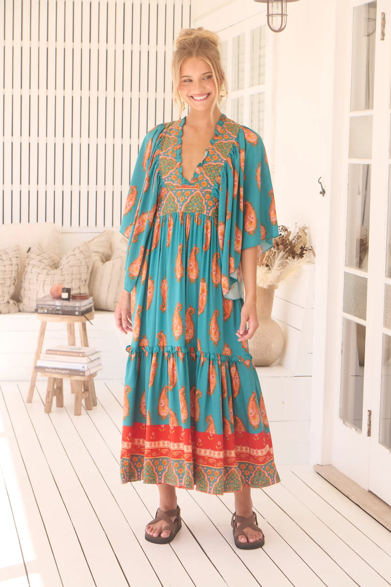 Raya Kaftan Maxi Dress Melody print