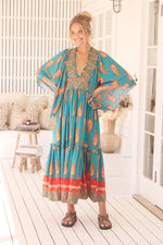 Raya Kaftan Maxi Dress Melody print