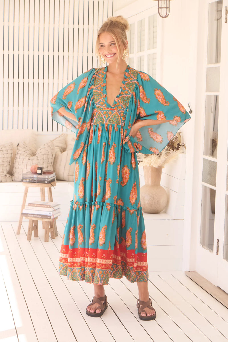 Raya Kaftan Maxi Dress Melody print