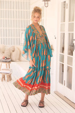 Raya Kaftan Maxi Dress Melody print