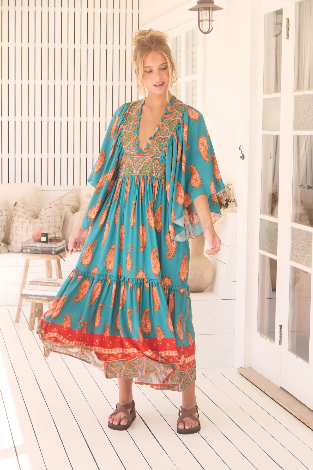 Raya Kaftan Maxi Dress ~ Melody print