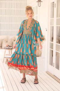 Raya Kaftan Maxi Dress ~ Melody print