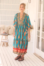 Raya Kaftan Maxi Dress Melody print