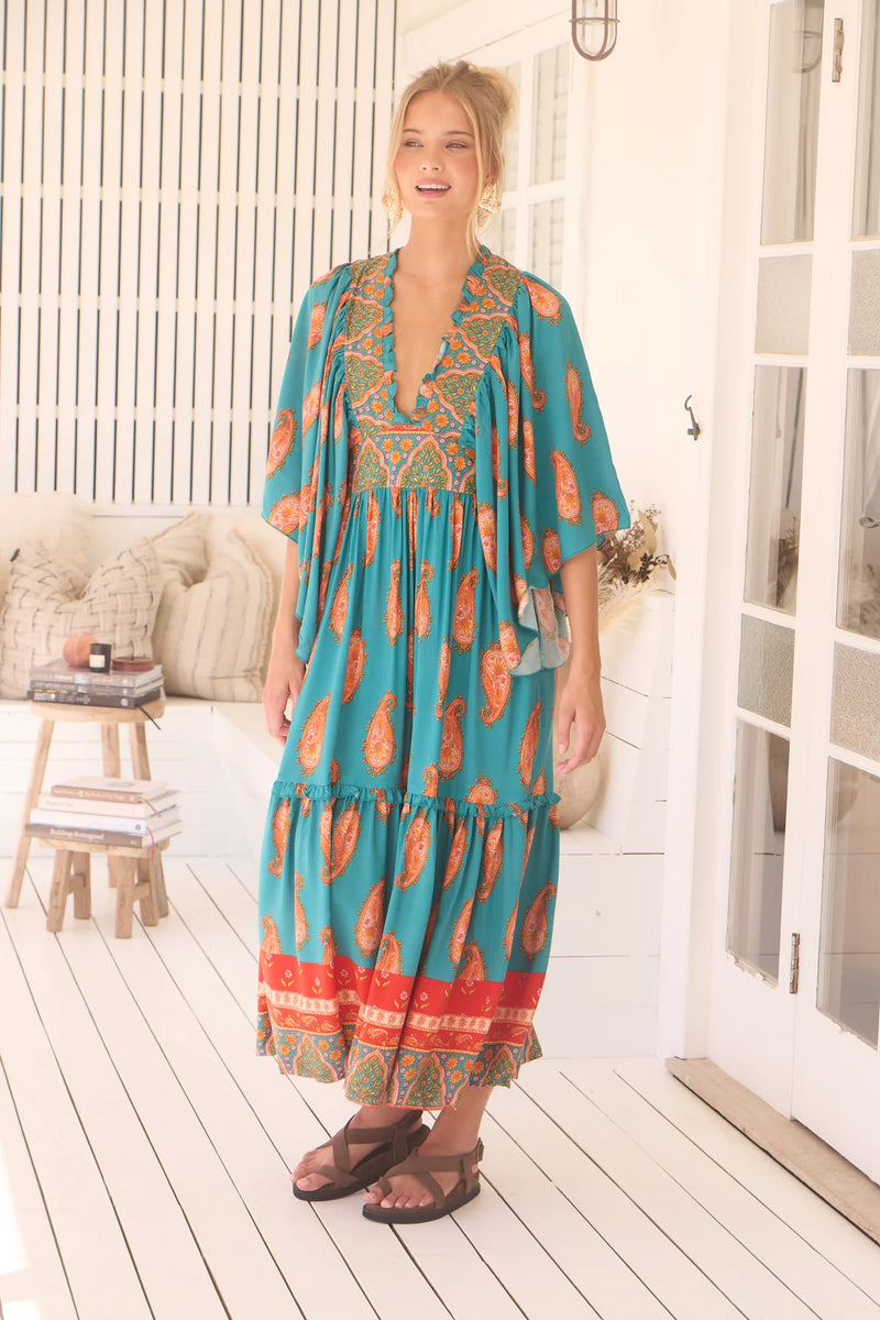 Raya Kaftan Maxi Dress Melody print