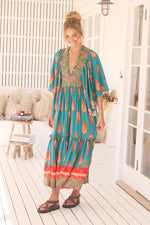 Raya Kaftan Maxi Dress Melody print