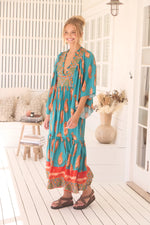 Raya Kaftan Maxi Dress Melody print