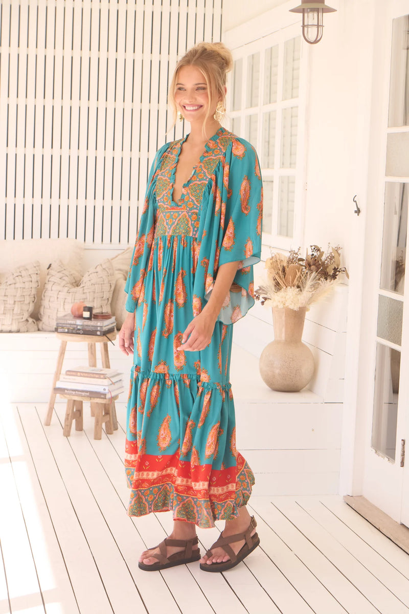 Raya Kaftan Maxi Dress Melody print