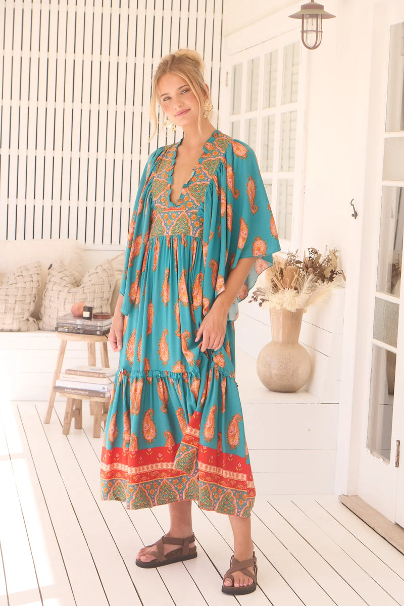 Raya Kaftan Maxi Dress Melody print
