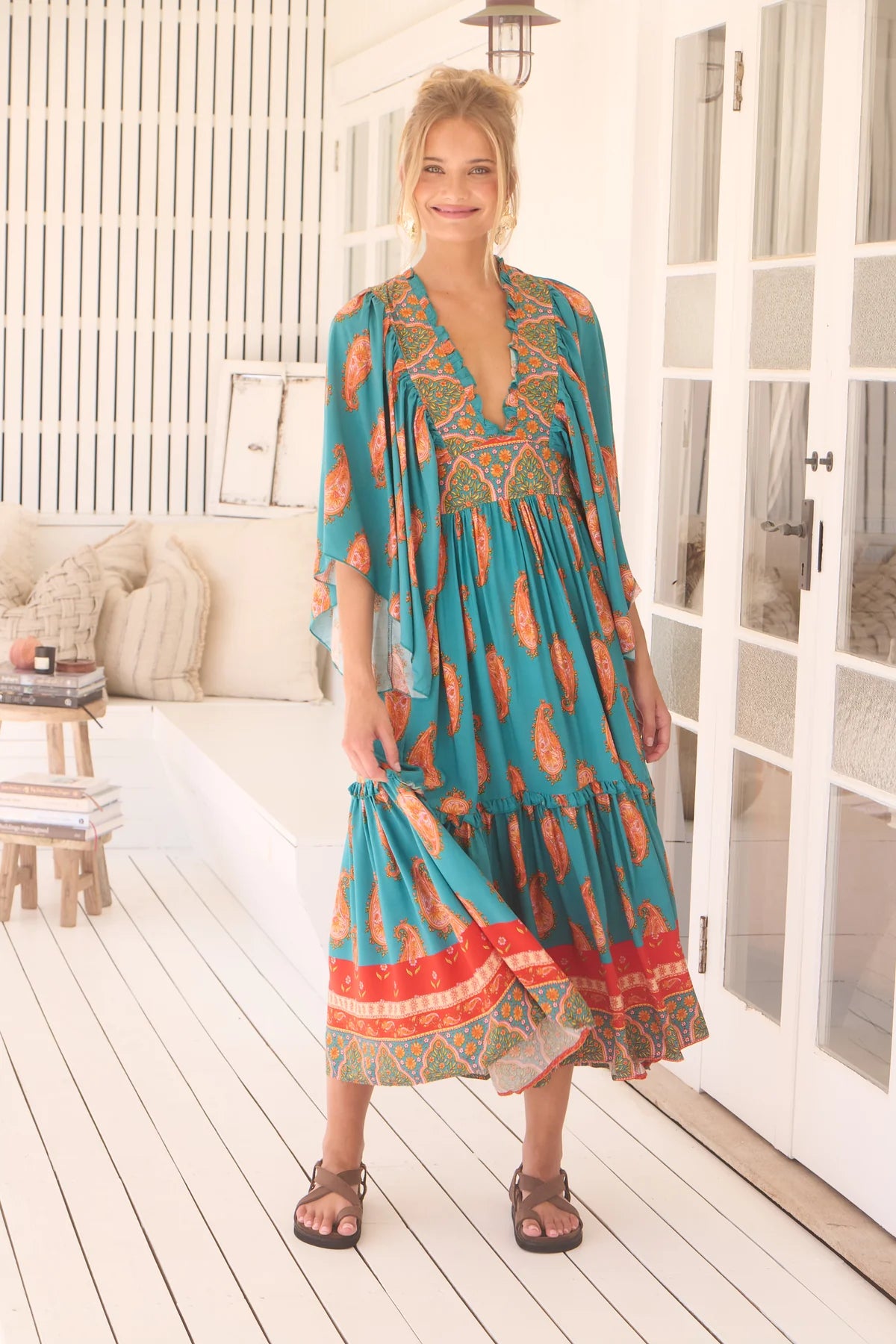 Raya Kaftan Maxi Dress ~ Melody print