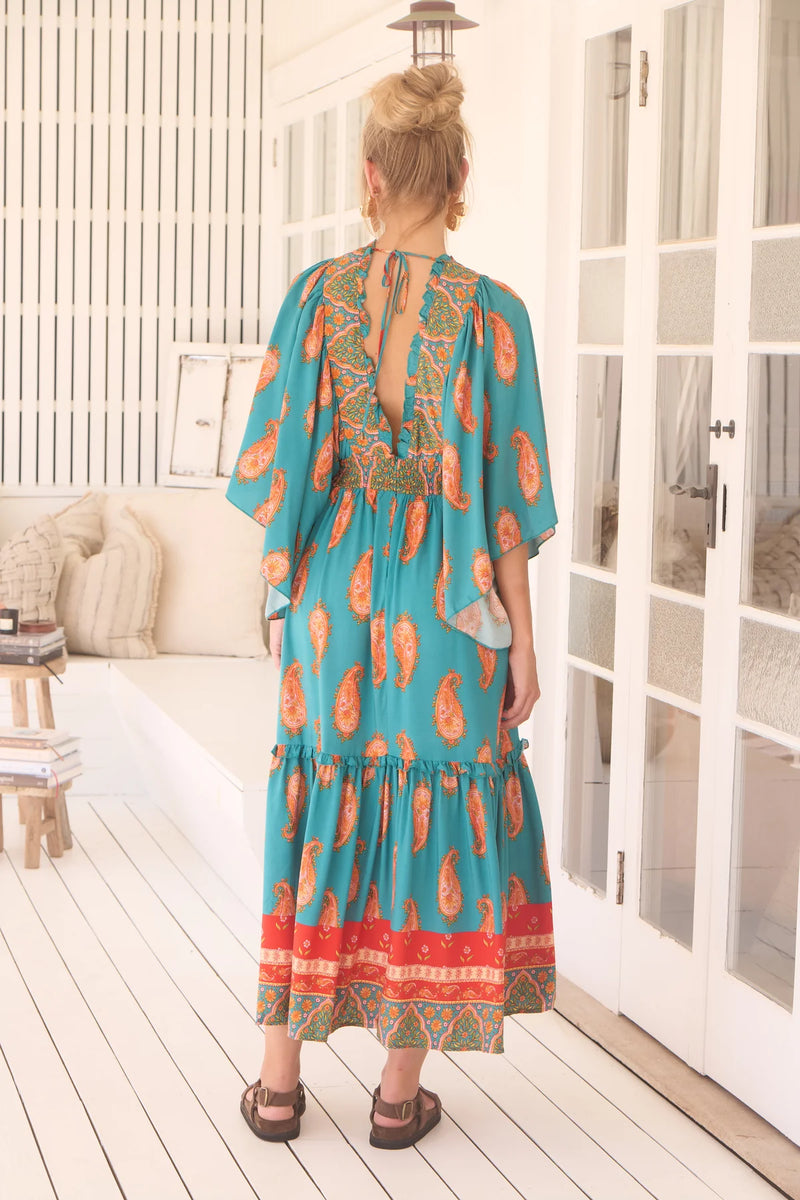 Raya Kaftan Maxi Dress Melody print