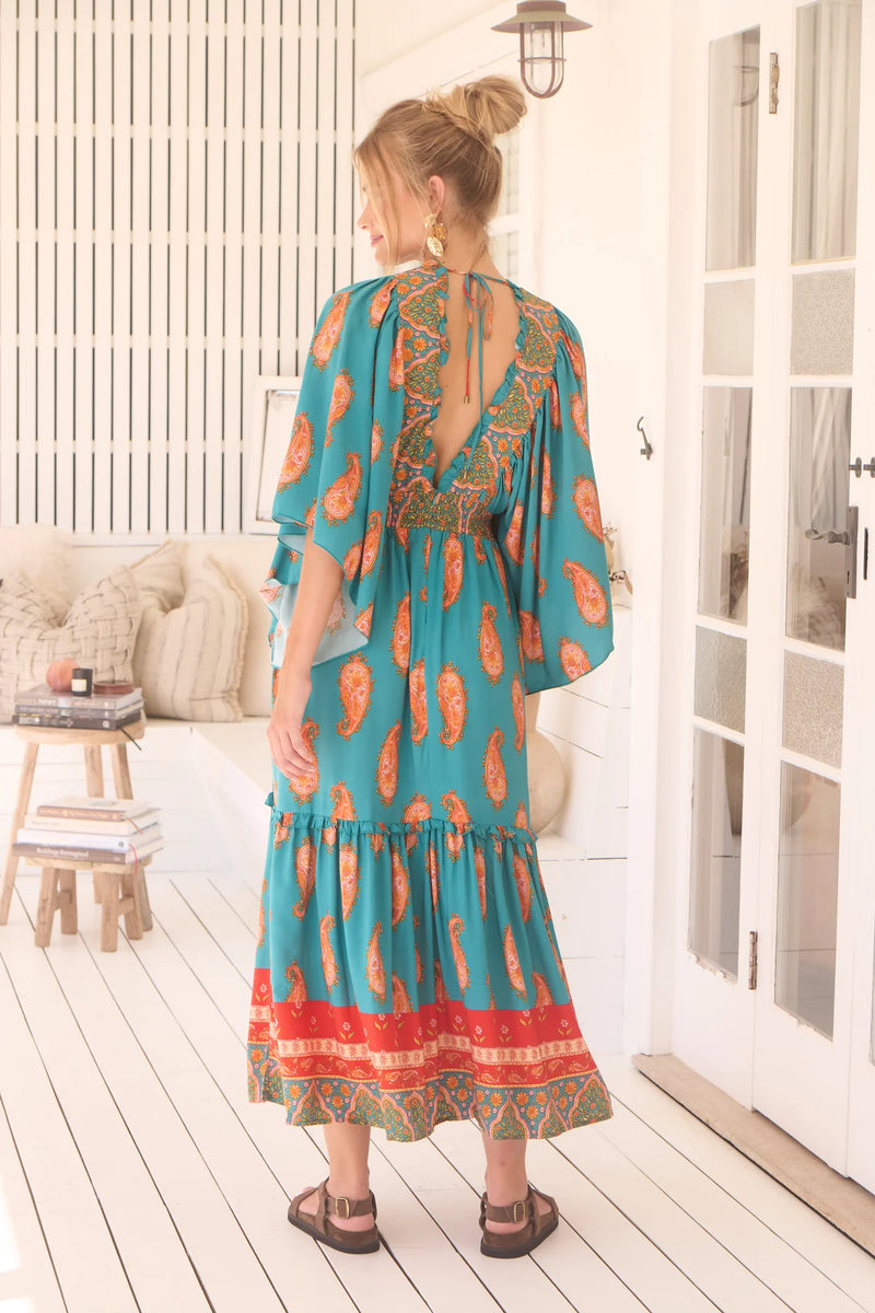 Raya Kaftan Maxi Dress Melody print
