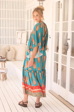 Raya Kaftan Maxi Dress Melody print