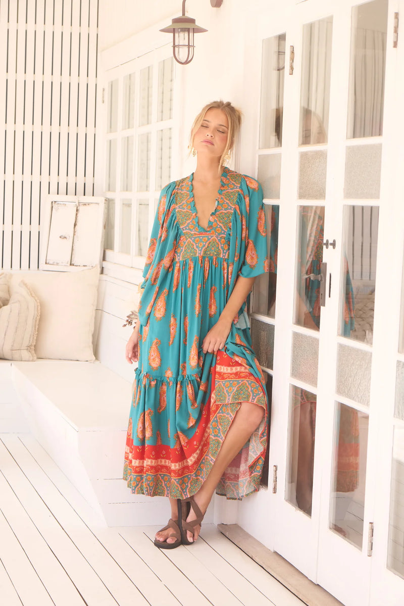 Raya Kaftan Maxi Dress Melody print
