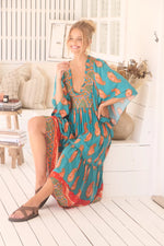 Raya Kaftan Maxi Dress Melody print