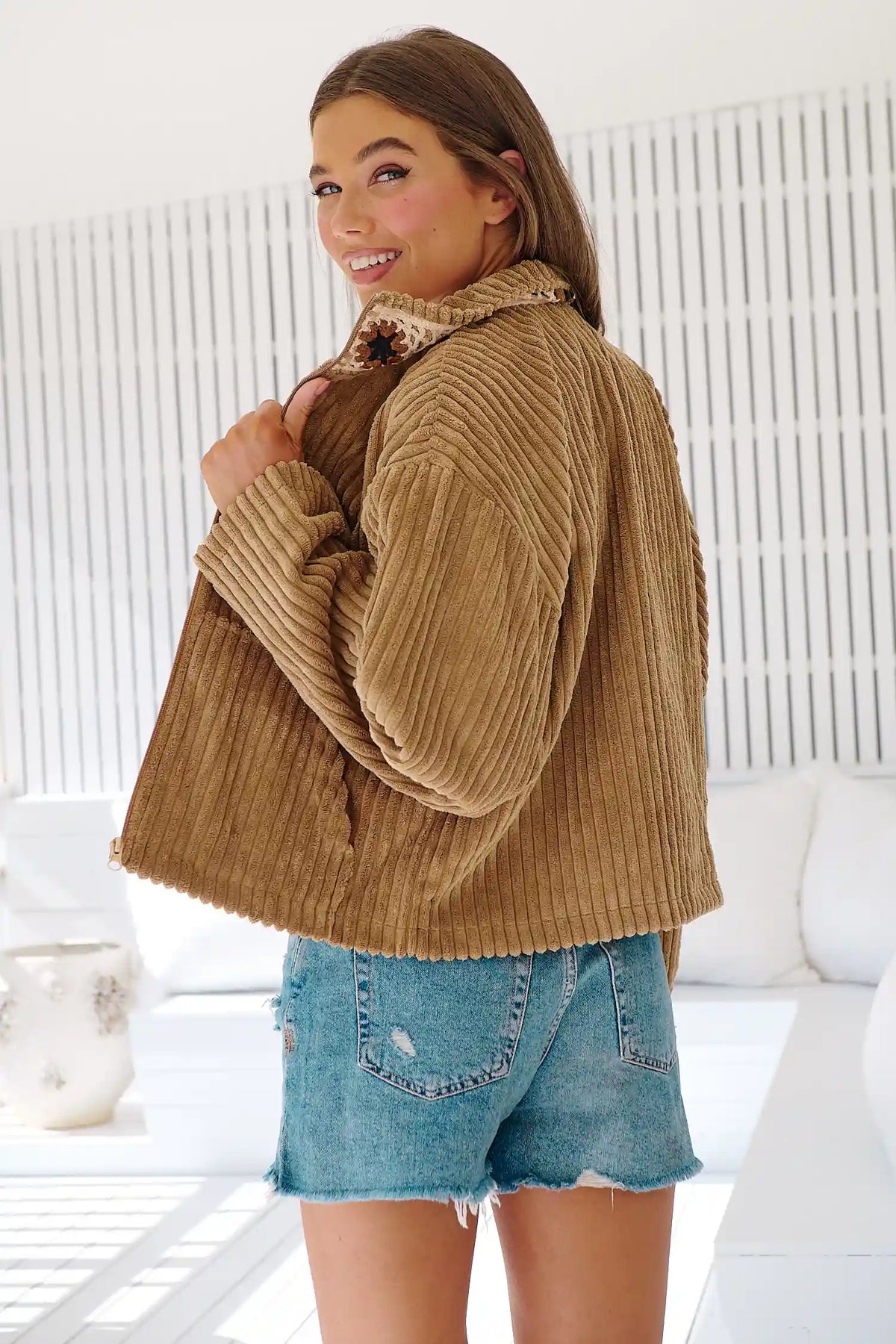 Revival Chunky Corduroy Jacket - Toffee