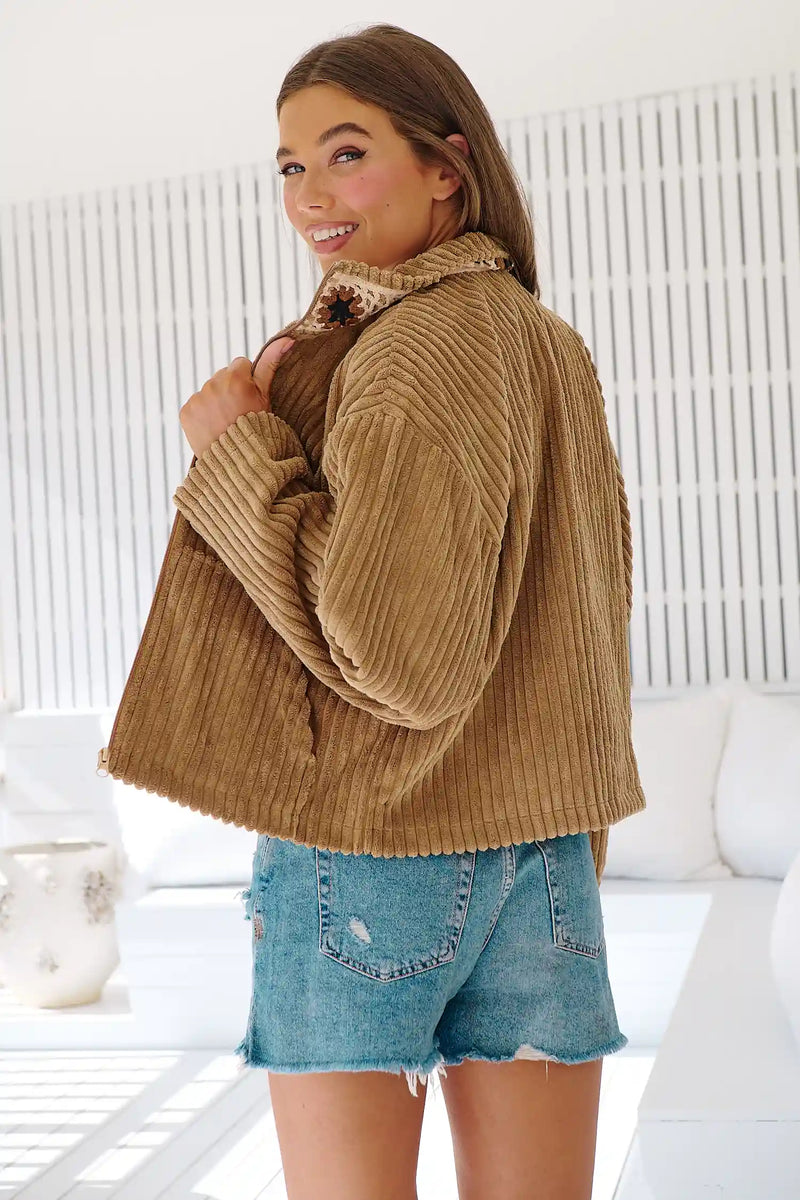 Revival Chunky Corduroy Jacket - Toffee