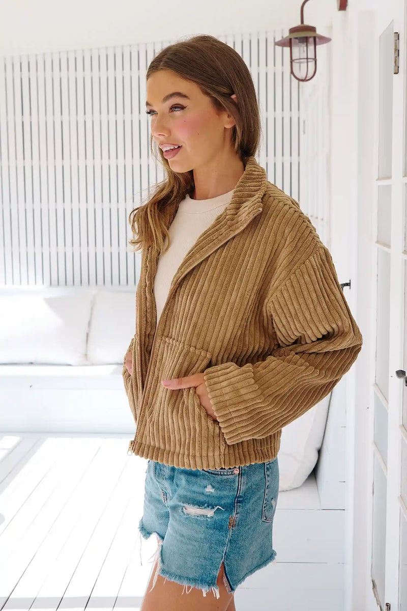 Revival Chunky Corduroy Jacket - Toffee