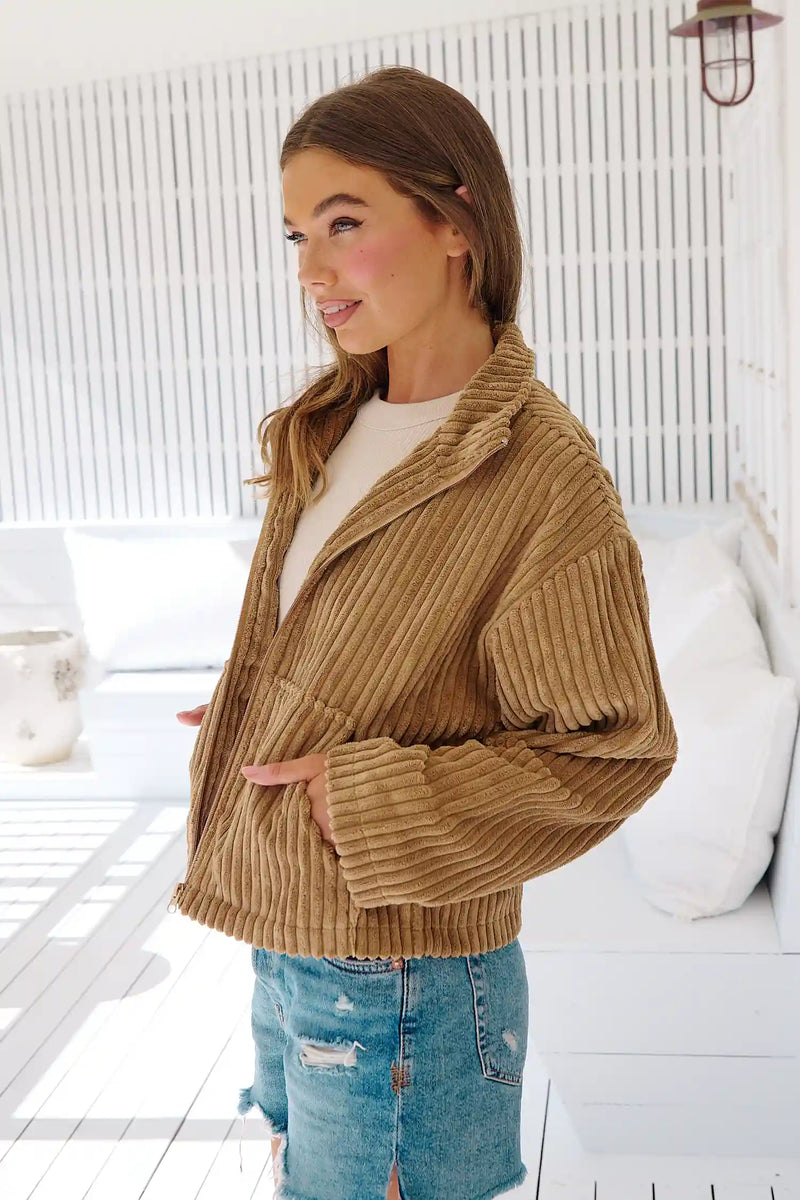 Revival Chunky Corduroy Jacket - Toffee