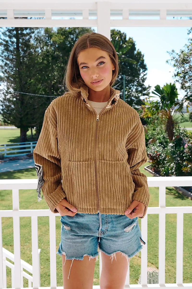 Revival Chunky Corduroy Jacket - Toffee