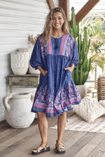 Goldie Mini Dress Celestial print