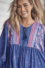 Goldie Mini Dress Celestial print