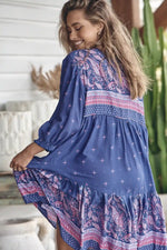 Goldie Mini Dress Celestial print