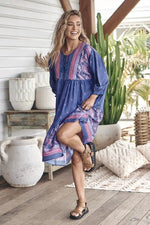 Goldie Mini Dress Celestial print