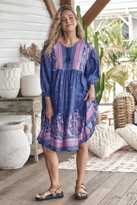 Goldie Mini Dress Celestial print