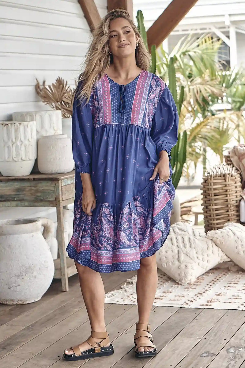 Goldie Mini Dress Celestial print