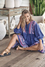 Goldie Mini Dress Celestial print