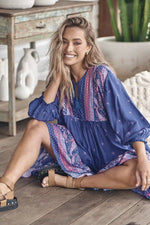 Goldie Mini Dress Celestial print