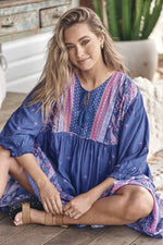 Goldie Mini Dress Celestial print