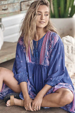 Goldie Mini Dress Celestial print