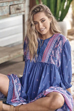 Goldie Mini Dress Celestial print