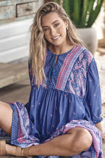 Goldie Mini Dress Celestial print