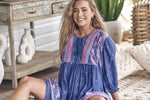 Goldie Mini Dress Celestial print
