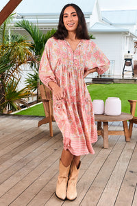 Palace Midi Dress Juliets Garden Print