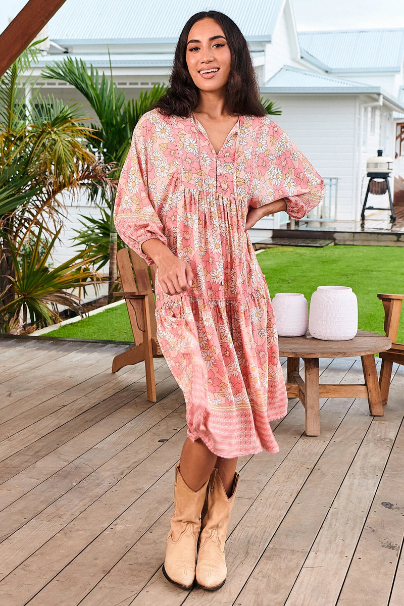 Palace Midi Dress Juliets Garden Print