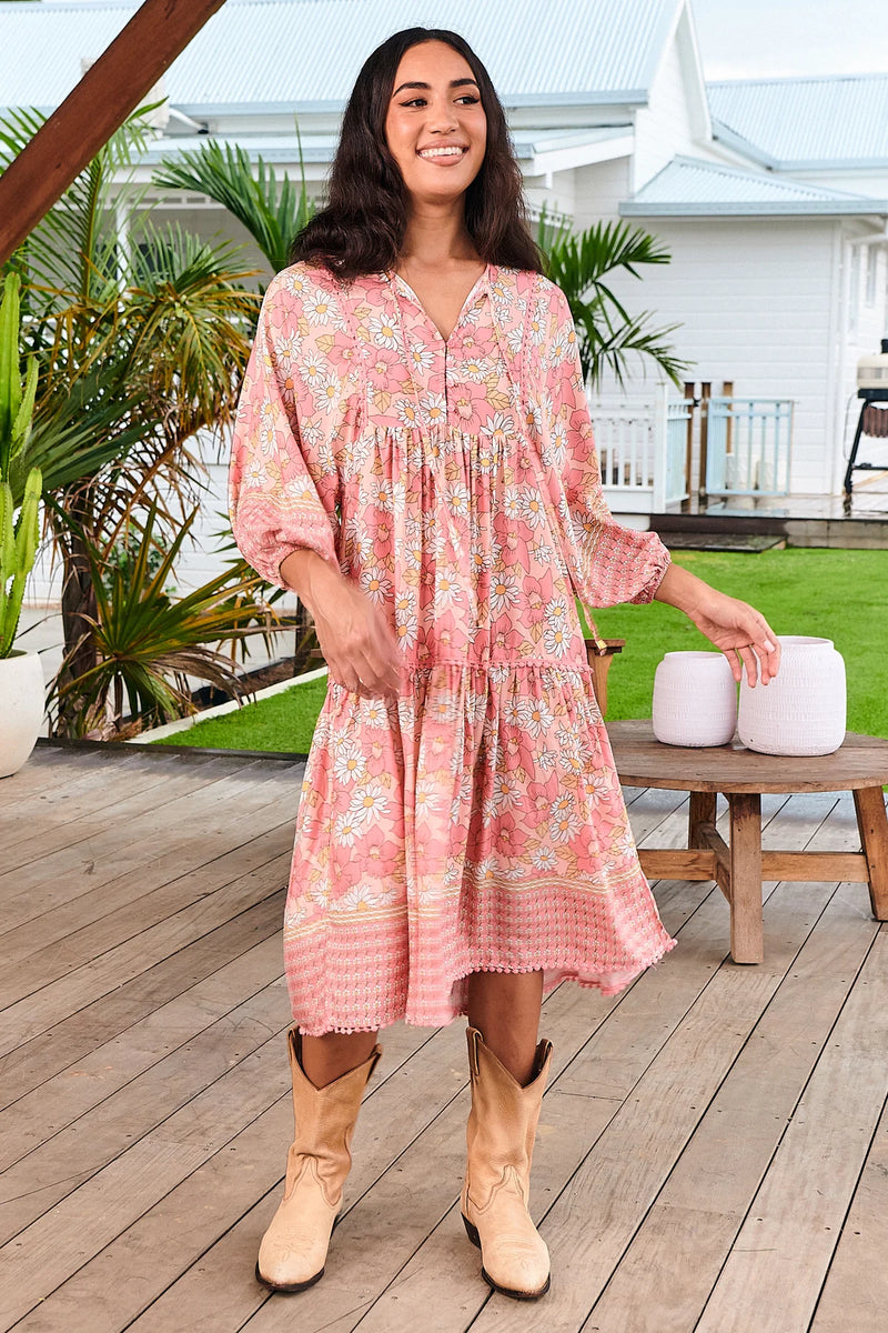 Palace Midi Dress Juliets Garden Print