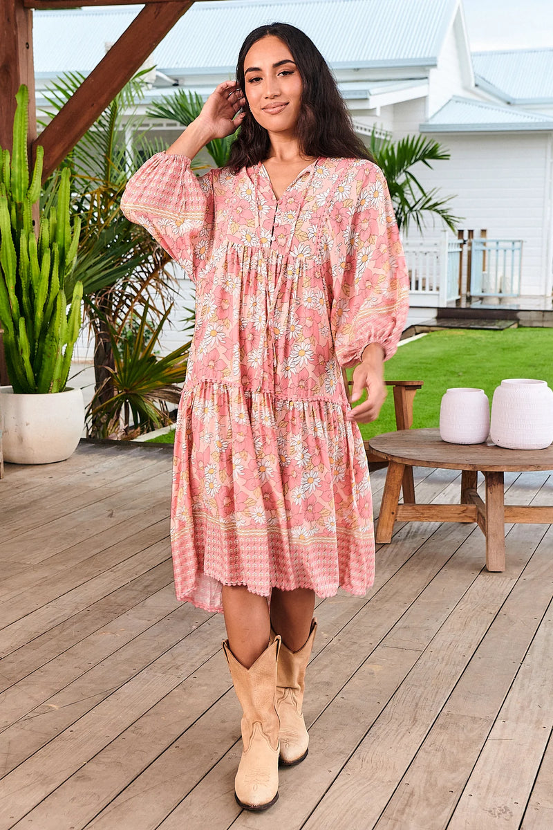 Palace Midi Dress Juliets Garden Print