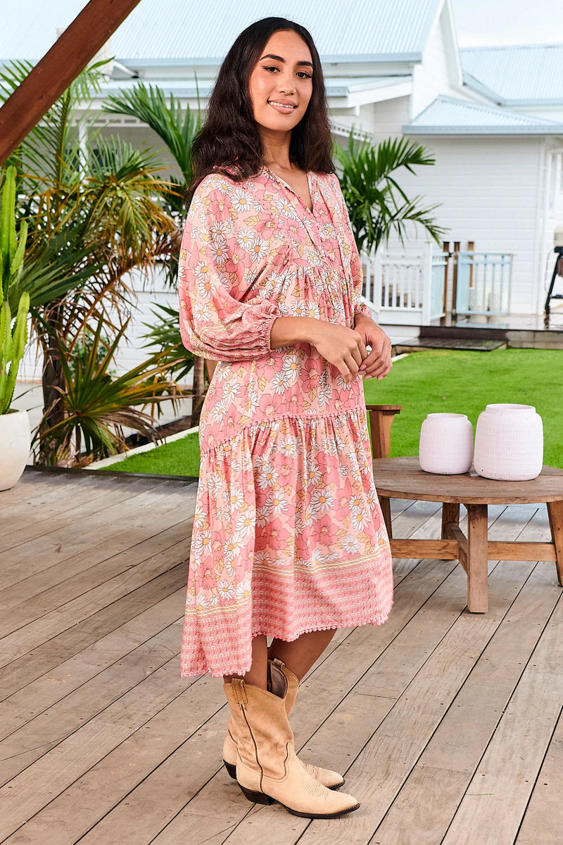 Palace Midi Dress Juliets Garden Print