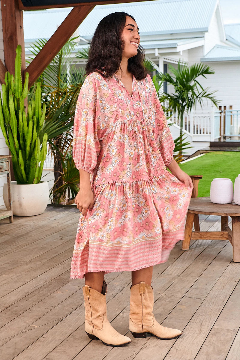 Palace Midi Dress Juliets Garden Print
