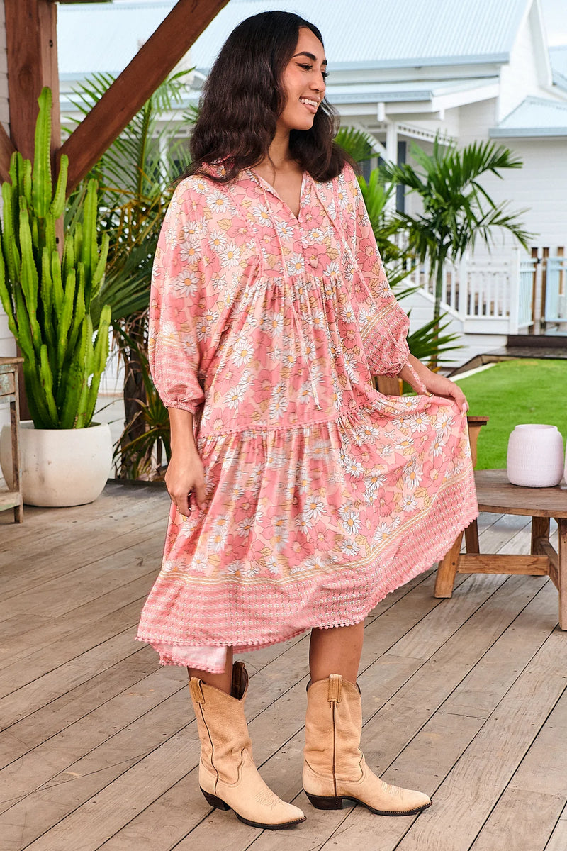 Palace Midi Dress Juliets Garden Print