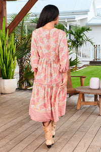 Palace Midi Dress Juliets Garden Print