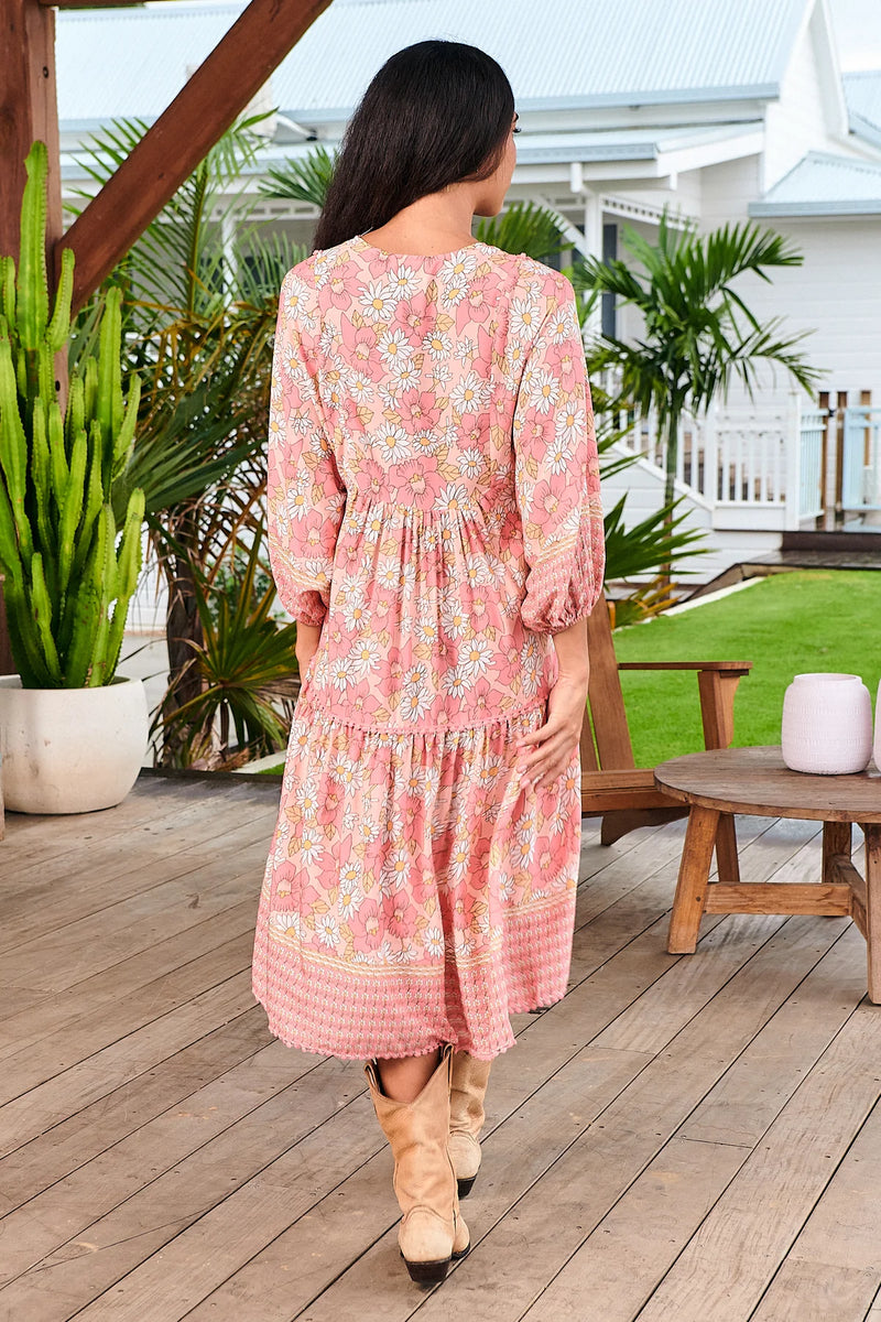 Palace Midi Dress Juliets Garden Print